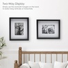 image:imageMikasa 13x16x15 Inch Wood Gallery Portrait Frame Displays one 12x14 Photo Without Mat or 8x10 Photo With Mat GoldBlack