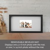 image:imageMikasa 13x16x15 Inch Wood Gallery Portrait Frame Displays one 12x14 Photo Without Mat or 8x10 Photo With Mat GoldBlack