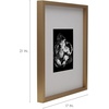 image:imageMikasa 13x16x15 Inch Wood Gallery Portrait Frame Displays one 12x14 Photo Without Mat or 8x10 Photo With Mat GoldChampagne