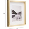 image:imageMikasa 13x16x15 Inch Wood Gallery Portrait Frame Displays one 12x14 Photo Without Mat or 8x10 Photo With Mat GoldGold