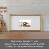 image:imageMikasa 13x16x15 Inch Wood Gallery Portrait Frame Displays one 12x14 Photo Without Mat or 8x10 Photo With Mat GoldGold