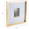image:imageMikasa 13x16x15 Inch Wood Gallery Portrait Frame Displays one 12x14 Photo Without Mat or 8x10 Photo With Mat GoldGold