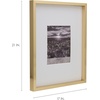 image:imageMikasa 13x16x15 Inch Wood Gallery Portrait Frame Displays one 12x14 Photo Without Mat or 8x10 Photo With Mat GoldGold