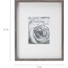 image:imageMikasa 13x16x15 Inch Wood Gallery Portrait Frame Displays one 12x14 Photo Without Mat or 8x10 Photo With Mat GoldGray