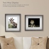 image:imageMikasa 13x16x15 Inch Wood Gallery Portrait Frame Displays one 12x14 Photo Without Mat or 8x10 Photo With Mat GoldGray