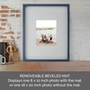 image:imageMikasa 13x16x15 Inch Wood Gallery Portrait Frame Displays one 12x14 Photo Without Mat or 8x10 Photo With Mat GoldNavy