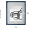image:imageMikasa 13x16x15 Inch Wood Gallery Portrait Frame Displays one 12x14 Photo Without Mat or 8x10 Photo With Mat GoldNavy