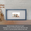 image:imageMikasa 13x16x15 Inch Wood Gallery Portrait Frame Displays one 12x14 Photo Without Mat or 8x10 Photo With Mat GoldNavy