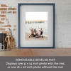 image:imageMikasa 13x16x15 Inch Wood Gallery Portrait Frame Displays one 12x14 Photo Without Mat or 8x10 Photo With Mat GoldNavy