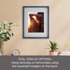 image:imageMikasa 13x16x15 Inch Wood Gallery Portrait Frame Displays one 12x14 Photo Without Mat or 8x10 Photo With Mat GoldNavy