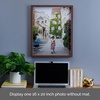 image:imageMikasa 13x16x15 Inch Wood Gallery Portrait Frame Displays one 12x14 Photo Without Mat or 8x10 Photo With Mat GoldWalnut
