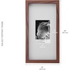 image:imageMikasa 13x16x15 Inch Wood Gallery Portrait Frame Displays one 12x14 Photo Without Mat or 8x10 Photo With Mat GoldWalnut