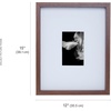 image:imageMikasa 13x16x15 Inch Wood Gallery Portrait Frame Displays one 12x14 Photo Without Mat or 8x10 Photo With Mat GoldWalnut