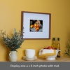 image:imageMikasa 13x16x15 Inch Wood Gallery Portrait Frame Displays one 12x14 Photo Without Mat or 8x10 Photo With Mat GoldWalnut