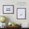 image:imageMikasa 13x16x15 Inch Wood Gallery Portrait Frame Displays one 12x14 Photo Without Mat or 8x10 Photo With Mat GoldWalnut