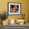 image:imageMikasa 13x16x15 Inch Wood Gallery Portrait Frame Displays one 12x14 Photo Without Mat or 8x10 Photo With Mat GoldWalnut