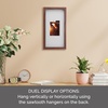 image:imageMikasa 13x16x15 Inch Wood Gallery Portrait Frame Displays one 12x14 Photo Without Mat or 8x10 Photo With Mat GoldWalnut