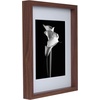 image:imageMikasa 13x16x15 Inch Wood Gallery Portrait Frame Displays one 12x14 Photo Without Mat or 8x10 Photo With Mat GoldWalnut