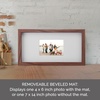 image:imageMikasa 13x16x15 Inch Wood Gallery Portrait Frame Displays one 12x14 Photo Without Mat or 8x10 Photo With Mat GoldWalnut