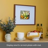 image:imageMikasa 13x16x15 Inch Wood Gallery Portrait Frame Displays one 12x14 Photo Without Mat or 8x10 Photo With Mat GoldWalnut