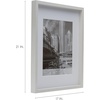 image:imageMikasa 13x16x15 Inch Wood Gallery Portrait Frame Displays one 12x14 Photo Without Mat or 8x10 Photo With Mat GoldWhite