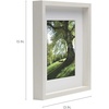 image:imageMikasa 13x16x15 Inch Wood Gallery Portrait Frame Displays one 12x14 Photo Without Mat or 8x10 Photo With Mat GoldWhite