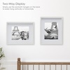 image:imageMikasa 13x16x15 Inch Wood Gallery Portrait Frame Displays one 12x14 Photo Without Mat or 8x10 Photo With Mat GoldWhite