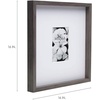image:imageMikasa 16x16 in Gallery Frame 15x15 in Photo without Mat 5x7 in Photo with Mat 2 mm Beveled Mat Vertical or Horizontal Display Gray