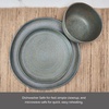 image:imageMikasa Benson 12 Piece Stoneware Dinnerware Set Service for 4 Plate and Bowl Modern with Organic Freeform Shape for Everyday Dining Blue