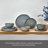 image:imageMikasa Benson 12 Piece Stoneware Dinnerware Set Service for 4 Plate and Bowl Modern with Organic Freeform Shape for Everyday Dining Blue