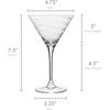 image:imageMikasa Cheers 10Ounce Martini Glasses Fun Etched Designs Durable Clear Glass Cocktail Glassware Set of 4 Perfect for Entertaining and Gifting