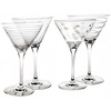 image:imageMikasa Cheers 10Ounce Martini Glasses Fun Etched Designs Durable Clear Glass Cocktail Glassware Set of 4 Perfect for Entertaining and Gifting