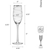 image:imageMikasa Cheers Stemless Wine Glasses Set of 4 17Ounce Clear Glasses Durable and Elegant Perfect for Red or White Wine Dishwasher SafePlatinum Rim Champagne Flute