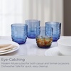 image:imageMikasa Ciara 14 Oz Double Old Fashioned Rocks Juice Water Beverage Cups Set of 4 Cobalt