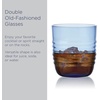 image:imageMikasa Ciara 14 Oz Double Old Fashioned Rocks Juice Water Beverage Cups Set of 4 Cobalt