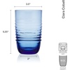 image:imageMikasa Ciara 18 Oz Highball Tall Juice Water Beverage Drinking Glasses Cups Set of 4 Cobalt