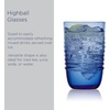 image:imageMikasa Ciara 18 Oz Highball Tall Juice Water Beverage Drinking Glasses Cups Set of 4 Cobalt