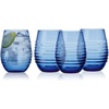 image:imageMikasa Ciara 18 Oz Red White Stemless Wine Glasses Set of 4 Cobalt