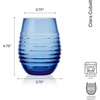 image:imageMikasa Ciara 18 Oz Red White Stemless Wine Glasses Set of 4 Cobalt