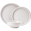 image:imageMikasa Declan 12 Piece Stoneware Dinnerware Set Service for 4 Modern Plate and Bowl with High Rims for Everyday Use Beige