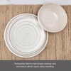 image:imageMikasa Declan 12 Piece Stoneware Dinnerware Set Service for 4 Modern Plate and Bowl with High Rims for Everyday Use Beige