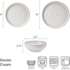 image:imageMikasa Declan 12 Piece Stoneware Dinnerware Set Service for 4 Modern Plate and Bowl with High Rims for Everyday Use Beige