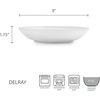 image:imageMikasa Delray 14Inch Oval Platter and 9Inch Vegetable Bowl Set White  51882949 Round Pasta Bowls Set of 4