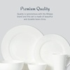 image:imageMikasa Delray 40Piece Bone China Dinnerware Set White Round Dishes for 8  Dinner Plates Salad Plates Cereal Bowls Fruit Bowls and MugsDelray