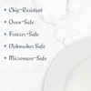 image:imageMikasa Delray 40Piece Bone China Dinnerware Set White Round Dishes for 8  Dinner Plates Salad Plates Cereal Bowls Fruit Bowls and MugsDelray