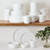 image:imageMikasa Delray 40Piece Bone China Dinnerware Set White Round Dishes for 8  Dinner Plates Salad Plates Cereal Bowls Fruit Bowls and MugsSamantha