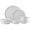 image:imageMikasa Delray 40Piece Bone China Dinnerware Set White Round Dishes for 8  Dinner Plates Salad Plates Cereal Bowls Fruit Bowls and MugsSamantha