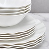 image:imageMikasa Elodie Scalloped 12 Piece Bone China Durable Chip Resistant Lightweight Dinnerware Set Service for 4 White