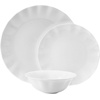 image:imageMikasa Elodie Scalloped 12 Piece Bone China Durable Chip Resistant Lightweight Dinnerware Set Service for 4 White