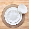 image:imageMikasa Flora Scalloped Lightweight Chip Resistant Bone China 12 Piece Plate Bowl Dinnerware Set Service for 4 White